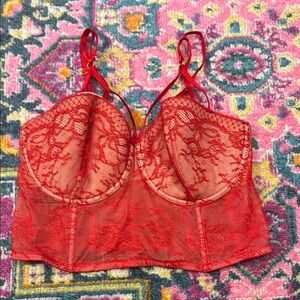 Victoria's Secret Red Lace Bra with Underwire